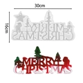 Merry Christmas Silikonform für Harz mit rot-weißem Farbverlauf DIY-Weihnachtsdeko - Nr. 2 Merry Christmas Anhänger
