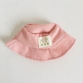 Rosa Cord-Kragen für 17cm Plüschpuppen mit niedlichem Cartoon-Aufnäher Zubehör - Passend für 17cm Puppe / Rosa offene Kappe / Rosa
