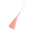 Pink decorative silky tassel with woven hanging loop for DIY bookmarks and crafts - Ice Silk Tassel / Dusty Pink