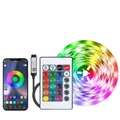 RGB LED light strip kit with 44-key remote, Bluetooth controller, and smartphone app control - 1m Not Waterproof / 24-key Bluetooth + 5050 Rgb Led Strip (12 Leds/meter)