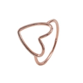 Minimalist heart-shaped cutout ring for women in elegant rose gold finish - US 9 / Rose Gold