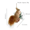 Realistic squirrel Christmas tree ornament with pine cone and size dimensions 13x11cm - Style B Sitting Squirrel on Pine Cone Pendant