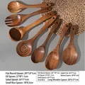 7-piece acacia wood kitchen utensil set with natural grain and long handles for non-stick pans - Confusa Acacia 7-Piece Set / Approx. 550g
