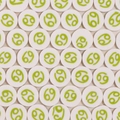 Weiße Polymer-Ton-Perlen mit grünen Krebs-Sternzeichen-Symbolen für DIY-Schmuck - Krebs