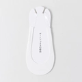 White ice silk low cut boat socks for women on minimalist white card display packaging - One Size / White