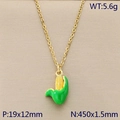 Collier en or avec un pendentif maïs vert et doré pour un style d'été éclatant - Style Pendentif Maïs (KN292080-Z)