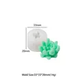 Macro-opname van de vetplant siliconen mal met afmetingen 33x33x20mm voor doe-het-zelf - Vetplant Stijl 04