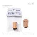 Miniature beech wood stamp with rubber baguette pattern for stationery decorating - Baguette
