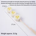 Artificial white candied fruit skewer model with 17cm length and yellow pattern design - Banana Candied Fruit Skewer