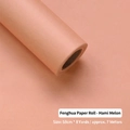 Hami melon pink waterproof flower wrapping paper roll 58cm by 8 yards length - Roll (58cm*7m) / Hami Melon