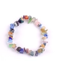 Handmade colorful natural gemstone chip bracelet featuring assorted crystal stones - Colorful Cat's Eye
