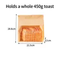 Brown kraft paper bread bag with window for 450g toast and iron core tie closure - Kraft Paper Toast Bag / Large (50Pcs)