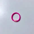 Magenta elastic hair tie for kids with a light pink plastic connector tube - Rose Red