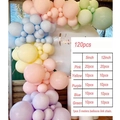 Kit arche de 120 ballons pastel macaron avec chaîne de 5m pour décoration de fête - Style 2-Macaron Multicolore Mélange de Ballons