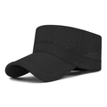 Casquette pare-soleil noire à séchage rapide avec découpes laser pour le sport - Réglable / Noir