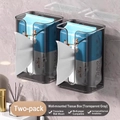Set di 2 scatole per fazzoletti a parete in grigio trasparente per bagno e vanità - 2 Pezzi/Set / Grigio Trasparente