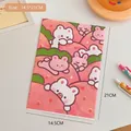 Cute bear and rabbit cartoon paper notebook, A5 size measuring 14.5cm by 21cm for desk decor - 2# Yum Yum
