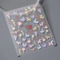 Self-adhesive Miisha nail stickers MN-339 with pastel butterfly and balloon dog designs - Style MN339(MN339)