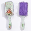 Green Christmas reindeer cartoon air cushion hairbrush with festive prints for kids - Green Smiling Elk - Mixed