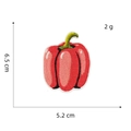 Detailed close-up of red chili embroidery patch with size markers 6.5x5.2cm - Red Series Patch 8#-Red Pepper