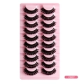 10 pairs of Russian DD curl lashes in style CD07 with dense synthetic fiber texture - Russian Multi-layered Dense Style (CD07)