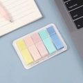 Set di foglietti adesivi fluorescenti in PET trasparente a 5 colori in una scatola di plastica - Stile 6 (Macaron Fresco)