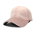 Dettaglio cappello da baseball glitter rosa con trama di paillettes lucide e pannelli - M (56-58cm) / Rosa