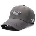 Berretto da baseball uomo grigio scuro, asciugatura rapida, con ricamo e logo ad ala - Regolabile / grigio scuro