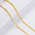 Polished gold S925 sterling silver Chopin chain necklace with intricate woven texture - Chopin Chain / 50+10cm / Gold