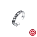 S925 sterling silver planet and star ring with vintage oxidized finish for men and women - Planet & Star / Thai Silver
