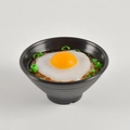 Miniature Japanese udon bowl model with realistic fried egg and green onion toppings - Egg Noodles (No Keychain)