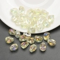 Iridescent 8x10mm skull crystal loose beads for DIY Halloween jewelry making - Crystal Yellow