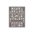 Cartoon konijn magie nagelstickers met Alice-motieven in rood en zwart - DP-106-Platte Stijl