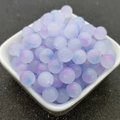 8mm translucent round beads with purple and blue gradient frost finish for DIY jewelry - 8mm / A3# Blue Purple (8MM)