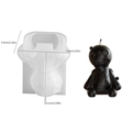 Handmade voodoo doll silicone mold for DIY Halloween candles and soap, 9.1cm height - Patch Doll-Thin