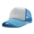 Sky blue and white mesh trucker hat with a curved brim and breathable back panel - One Size(56-58cm) / Upgraded Sky Blue