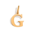 Minimalist golden letter G pendant crafted from metal for DIY jewelry making - Letter G (Rose Gold)