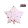 18 inch star shaped foil balloon with colorful sprinkle pattern for party decoration - 18-inch Star Stripes