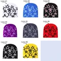 Multiple color Y2K style knit beanies featuring star pattern jacquard designs - 105