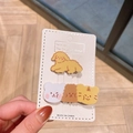 Cute acrylic cartoon animal hair clips featuring a yellow poodle and colorful bears - Yellow Dog & Mixed Animal Heads