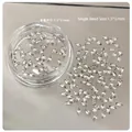 Marquise cut 1.5x3mm clear white flatback zircon crystals for nail art decoration 50pcs - 1.5*3 White Flatback Marquise