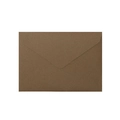 Mini vintage kraft paper envelope in tan brown with classic V-flap for gift cards - Red Oak Brown (Velvet Flower Paper)