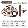 Borsa da trasporto per cani piccola taglia beige e marrone con tabella delle misure - Beige / Piccolo (Consigliato 1-2,5kg)