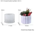 Ribbed cylinder silicone mold for DIY resin candle jars and succulent planters - Striped Candle Cup Mold