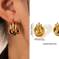 Gold Intertwined Multi-hoop Earrings ZJGE0717