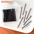 Schwarze 5,5 cm gewellte Haarklammern aus Metall in mattem Finish, Set-Packung - 3# Wellige Haarklammern 50 Stk.