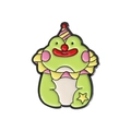 Funny circus green frog enamel pin with red clown nose and party hat for bags - Clown Frog