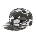 Cappellino baseball a tesa piatta con motivo mimetico bianco e nero in misto cotone - Adulto (55-60cm) / Mimetico bianco