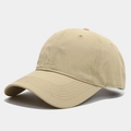 Detail van kaki katoenen baseballpet met 6-panel structuur en ventilatiegaatjes - Verstelbaar / Khaki