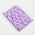 Absorbent purple dog towel with cartoon pet prints made of thickened soft fabric - Bagged Regular (43*32) / Purple / Pet Embossed